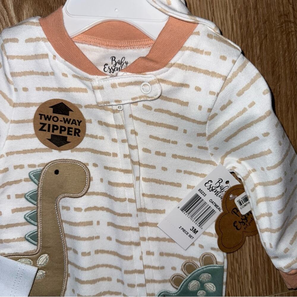 Dinosaur Print 3 Month Kids 2 Piece & Blue Truck NB Set New with tags - Picture 4 of 5